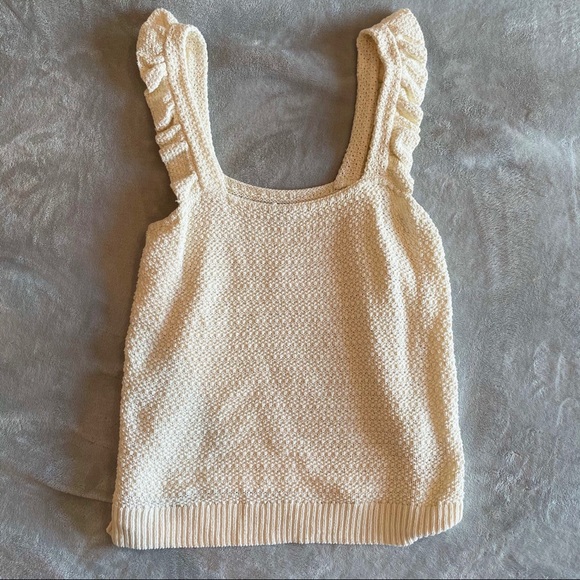 madewell crochet sweater tank